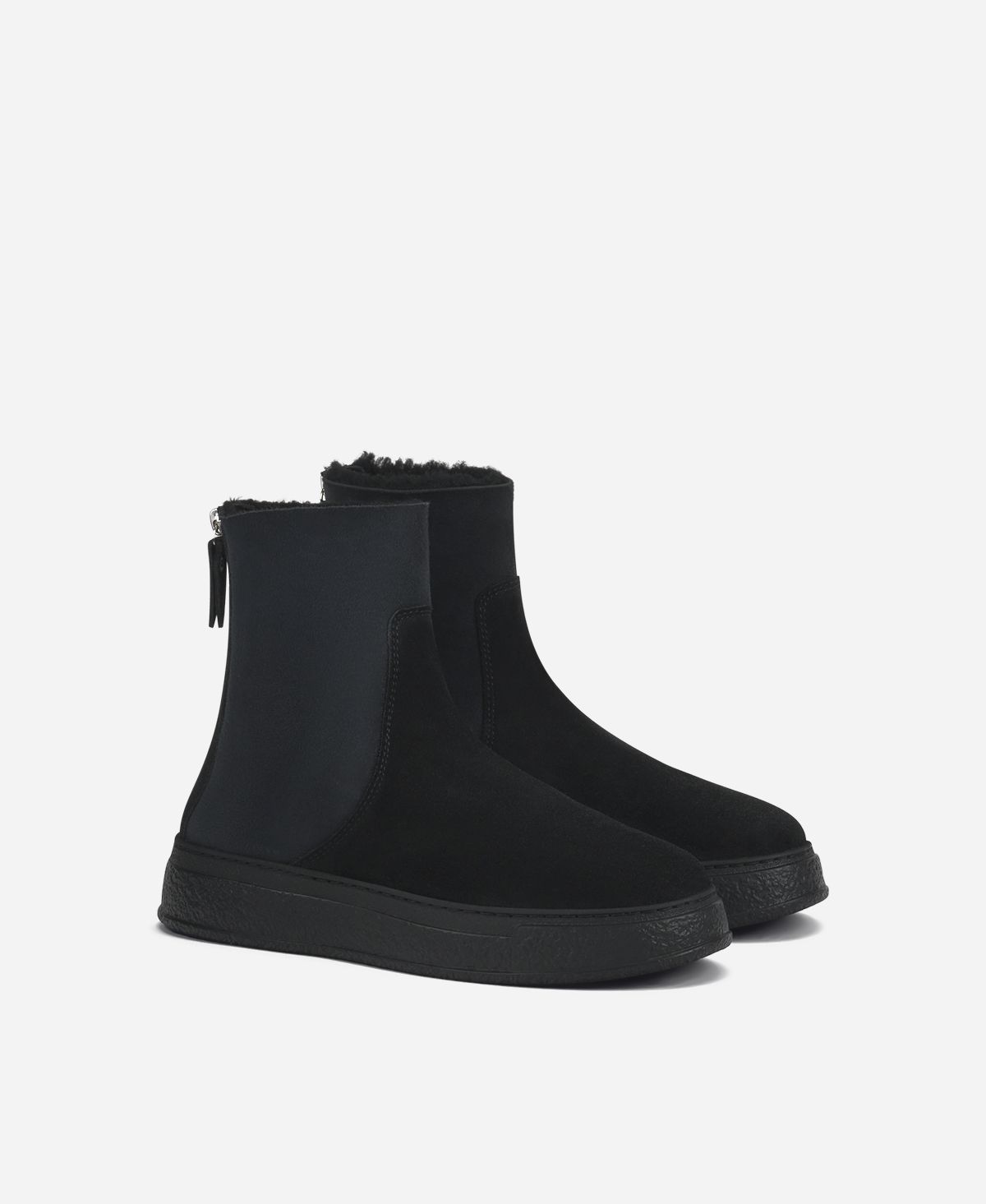 Agl Stivaletto in montone Nero Giuly Warm In Vendita