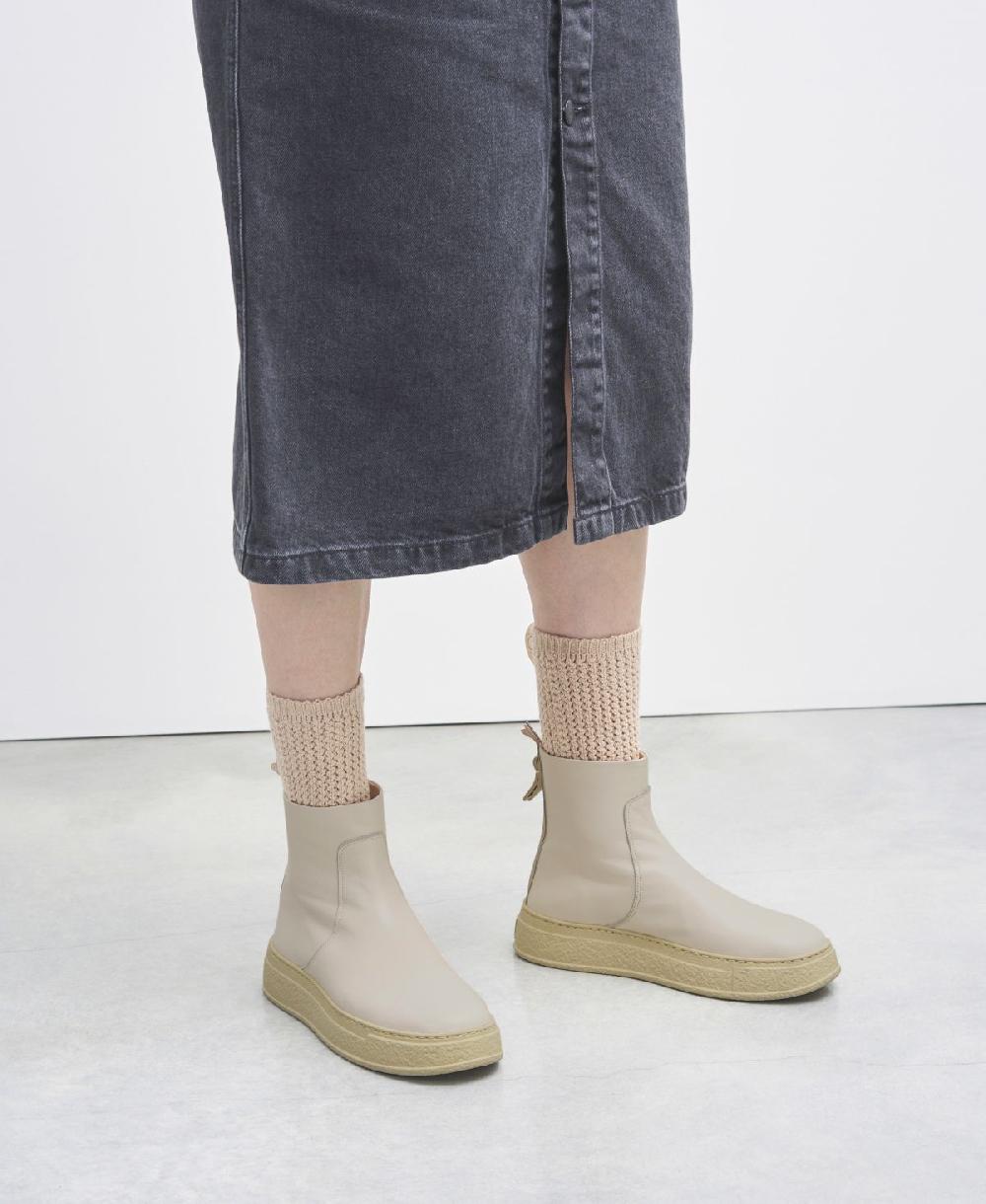 Agl Stivaletto in pelle Crema Giuly Saldi