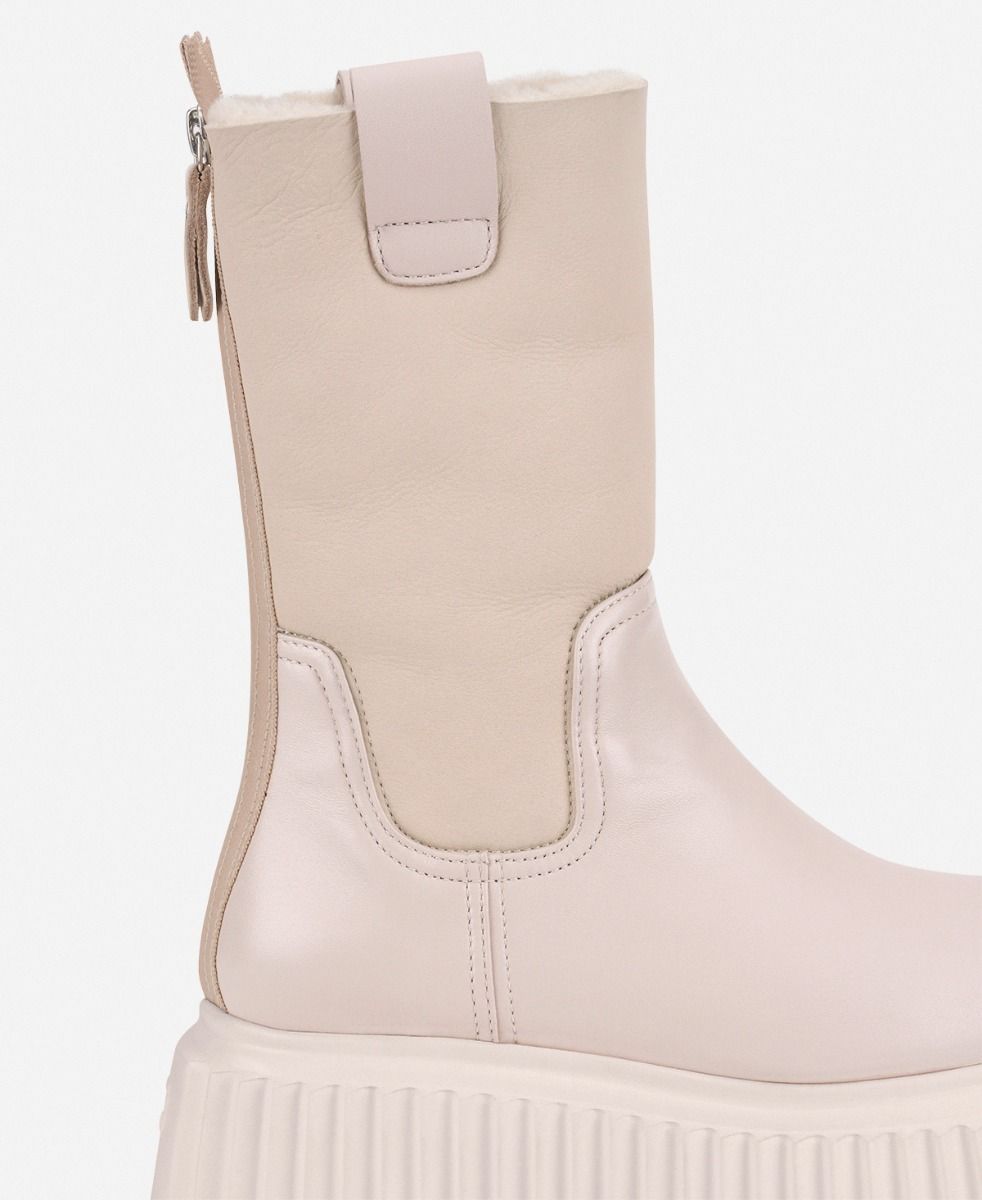 Agl Stivaletto con montone Crema Milagros Fur Offerte