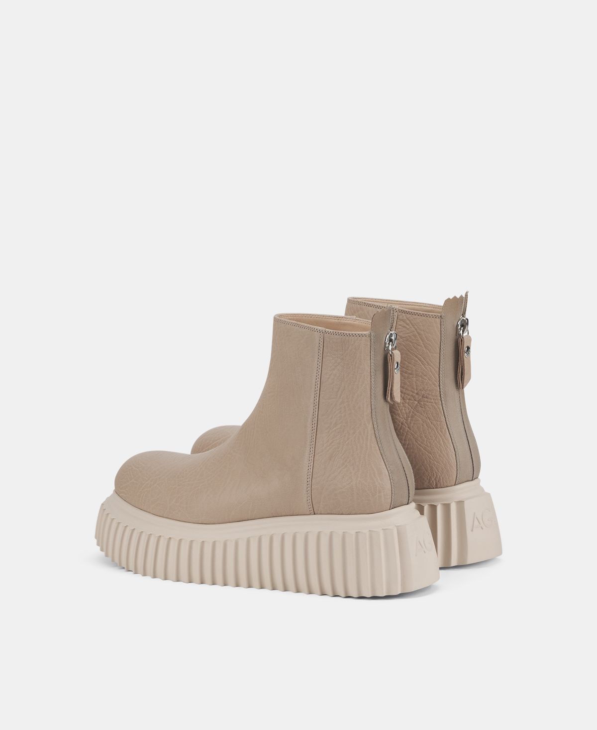 Agl Stivaletto in pelle Beige Sandy Hotsell