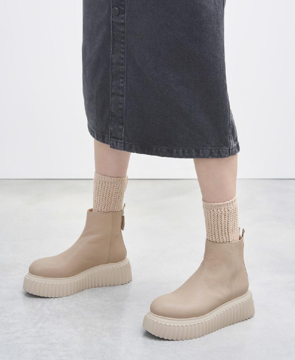 Agl Stivaletto in pelle Beige Sandy Hotsell
