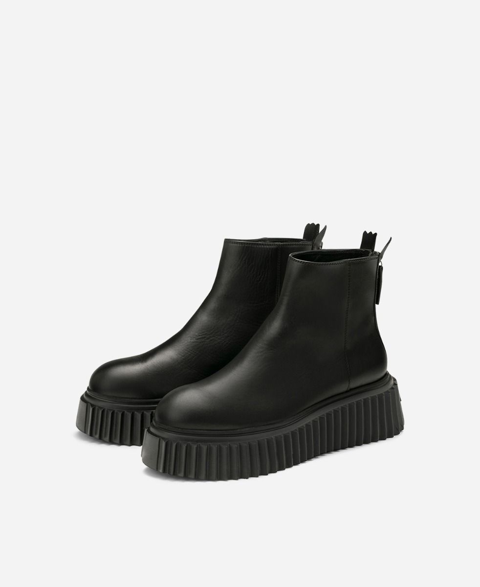 Agl Stivaletto in pelle Nero Sandy Vendita Calda