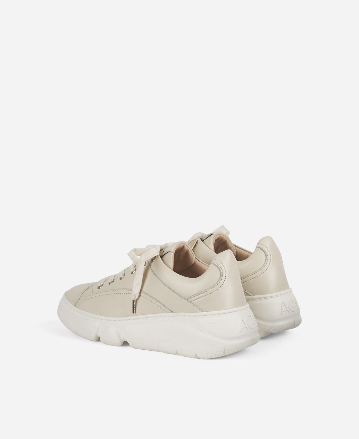 Agl Sneaker con lacci in nylon Avorio Fiona Duty-free