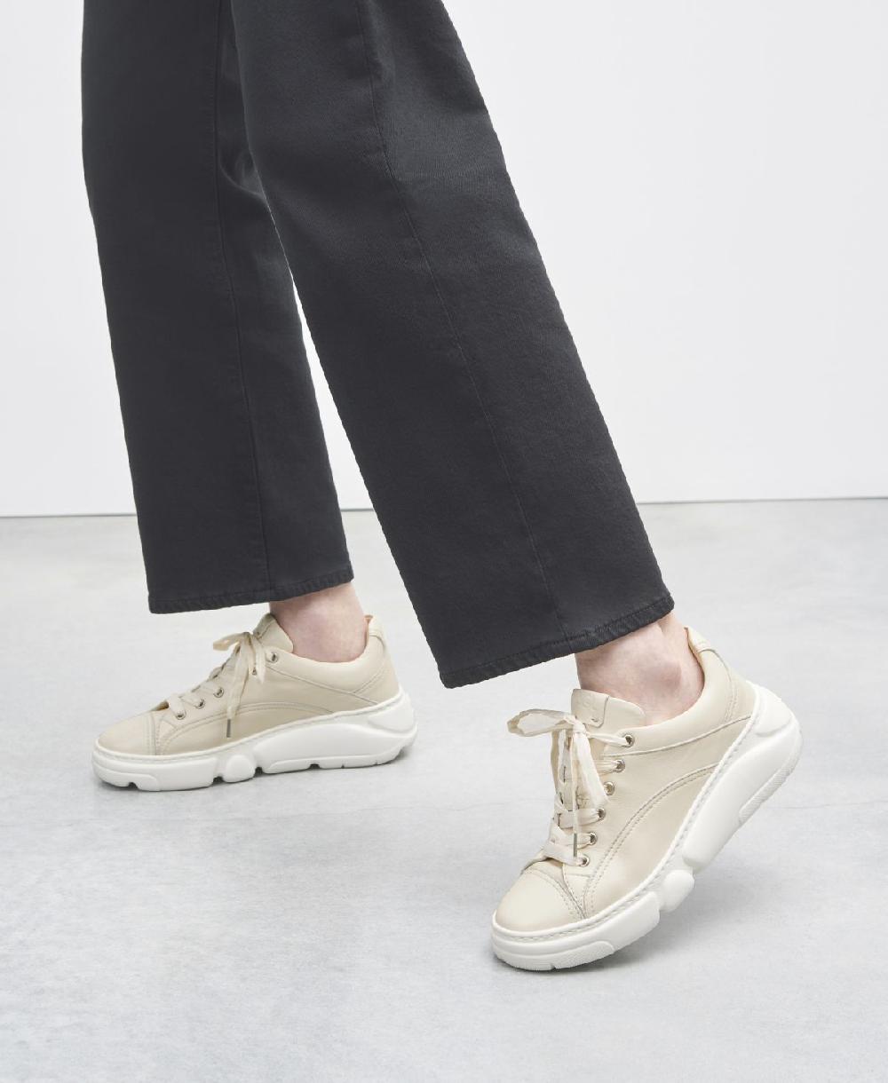 Agl Sneaker con lacci in nylon Avorio Fiona Duty-free