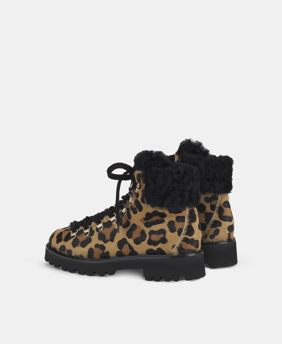 Agl Stivaletto con pelliccia Stampa leopard Goldie Mountain Nuova