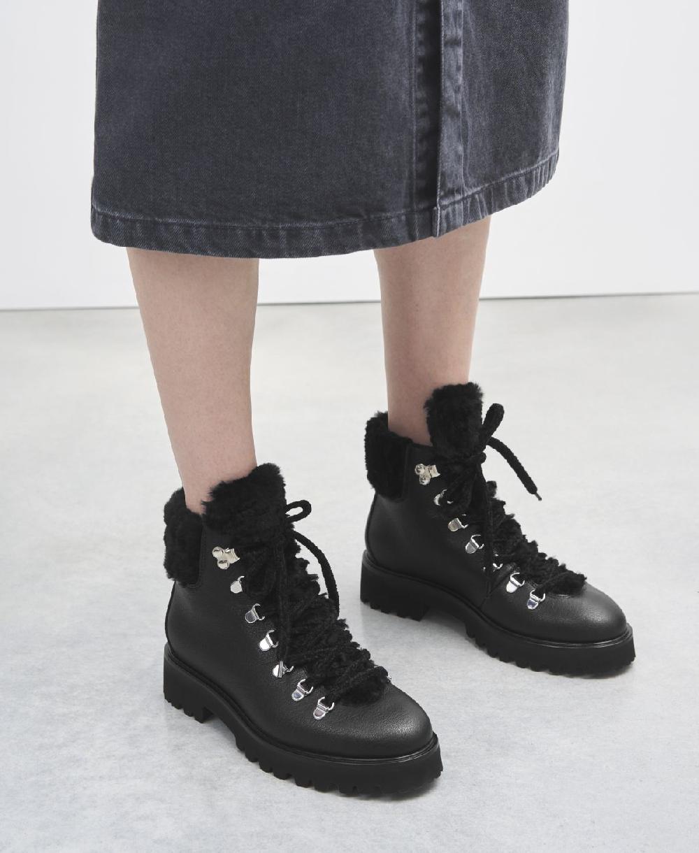 Agl Stivaletto con pelliccia Nero Goldie Mountain 2025
