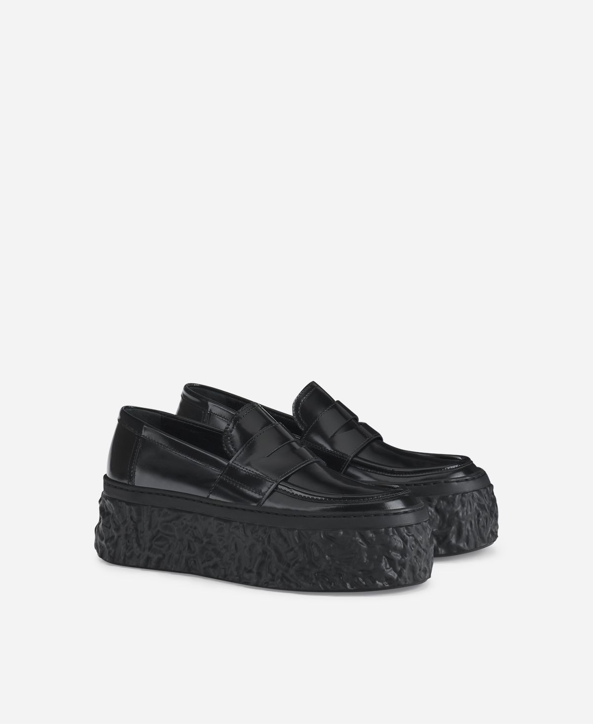 Agl Mocassino con platform Nero Magma Moc Pezzi Unici