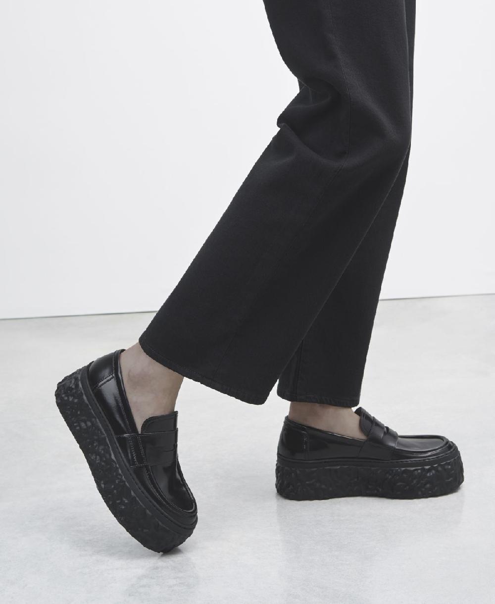 Agl Mocassino con platform Nero Magma Moc Pezzi Unici