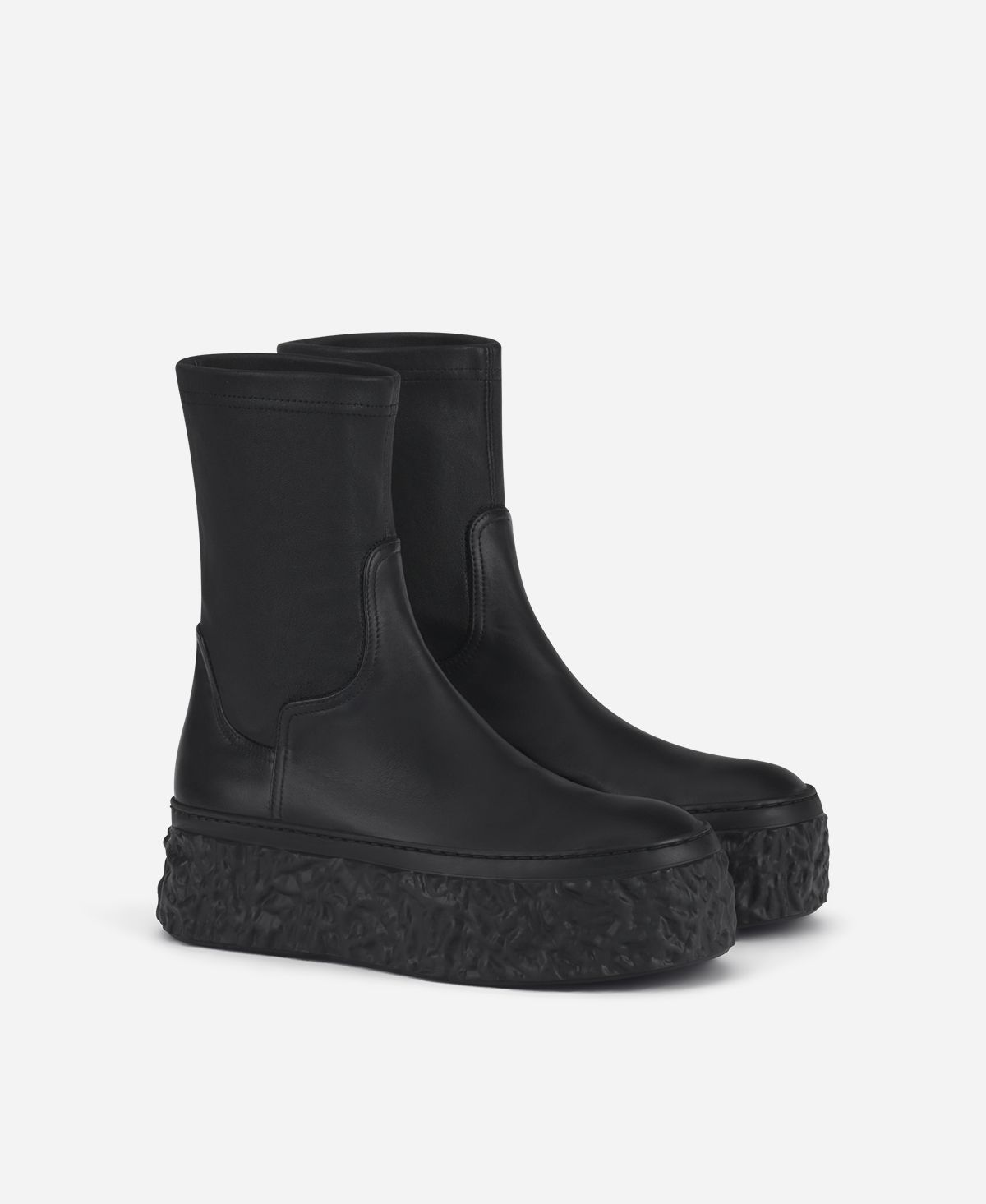 Agl Stivaletto stretch con platform Nero Magma Stretch Negozi Online