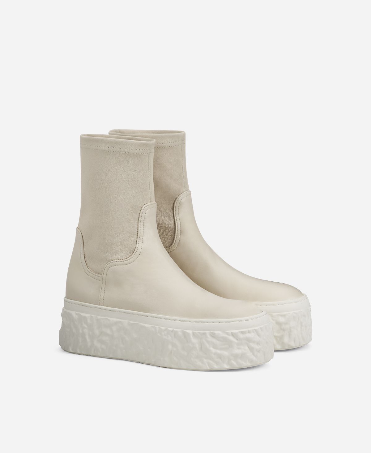 Agl Stivaletto stretch con platform Avorio Magma Stretch Acquista Ora