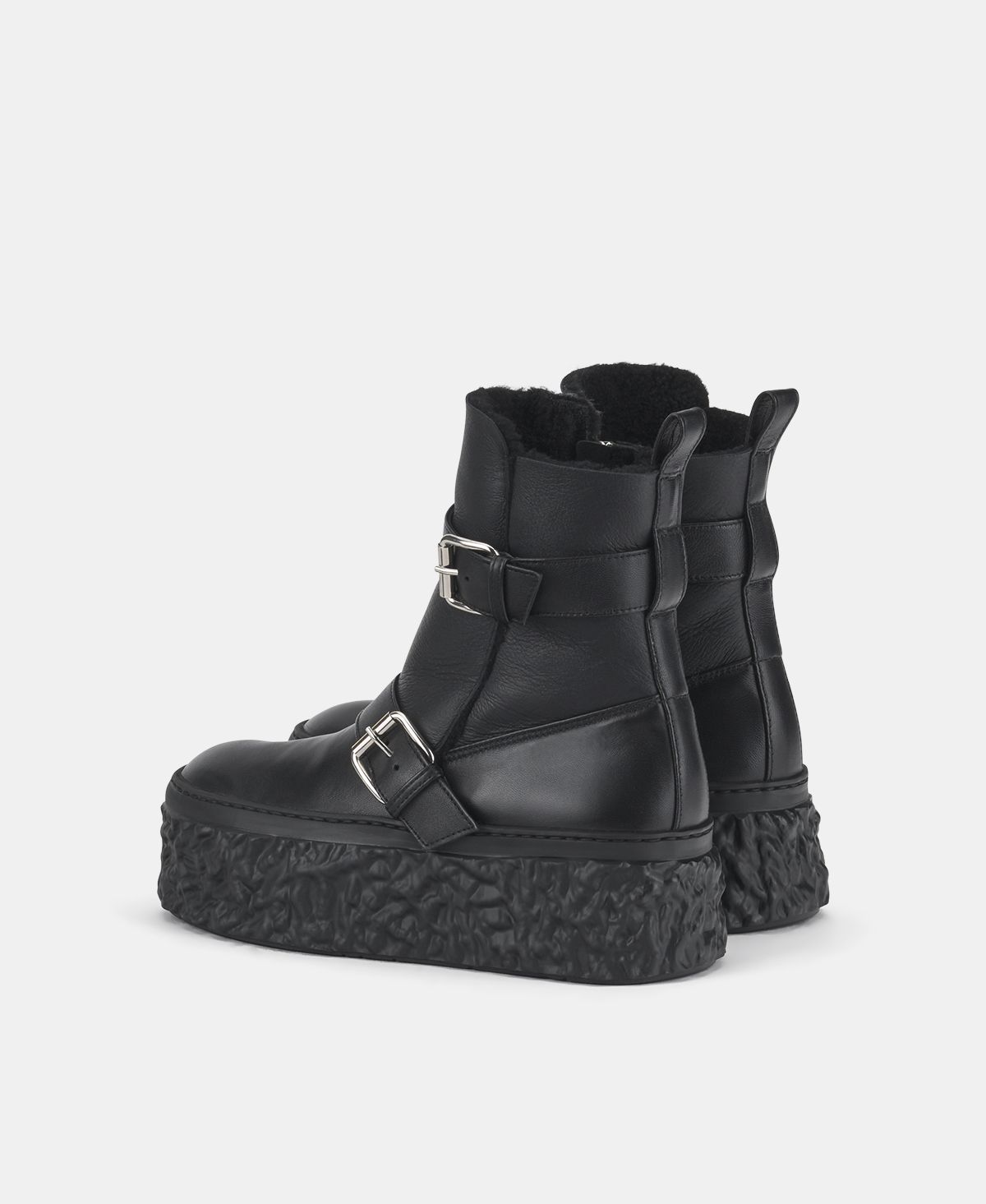 Agl Stivaletto con montone Nero Magma Biker Consegna Veloce