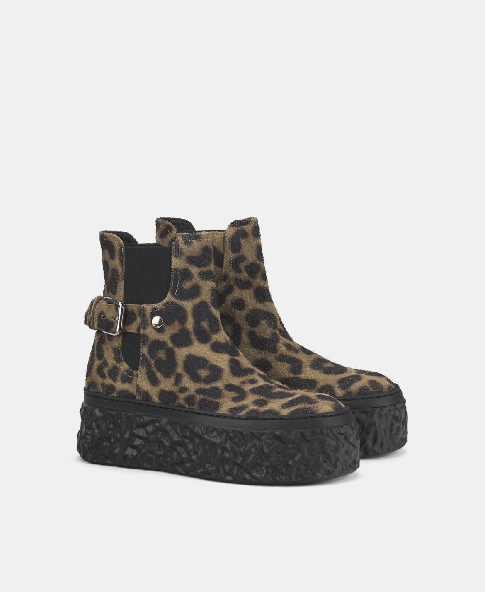 Agl Stivaletto animalier con platform Stampa leopard Magma Biker Fino Al -60%