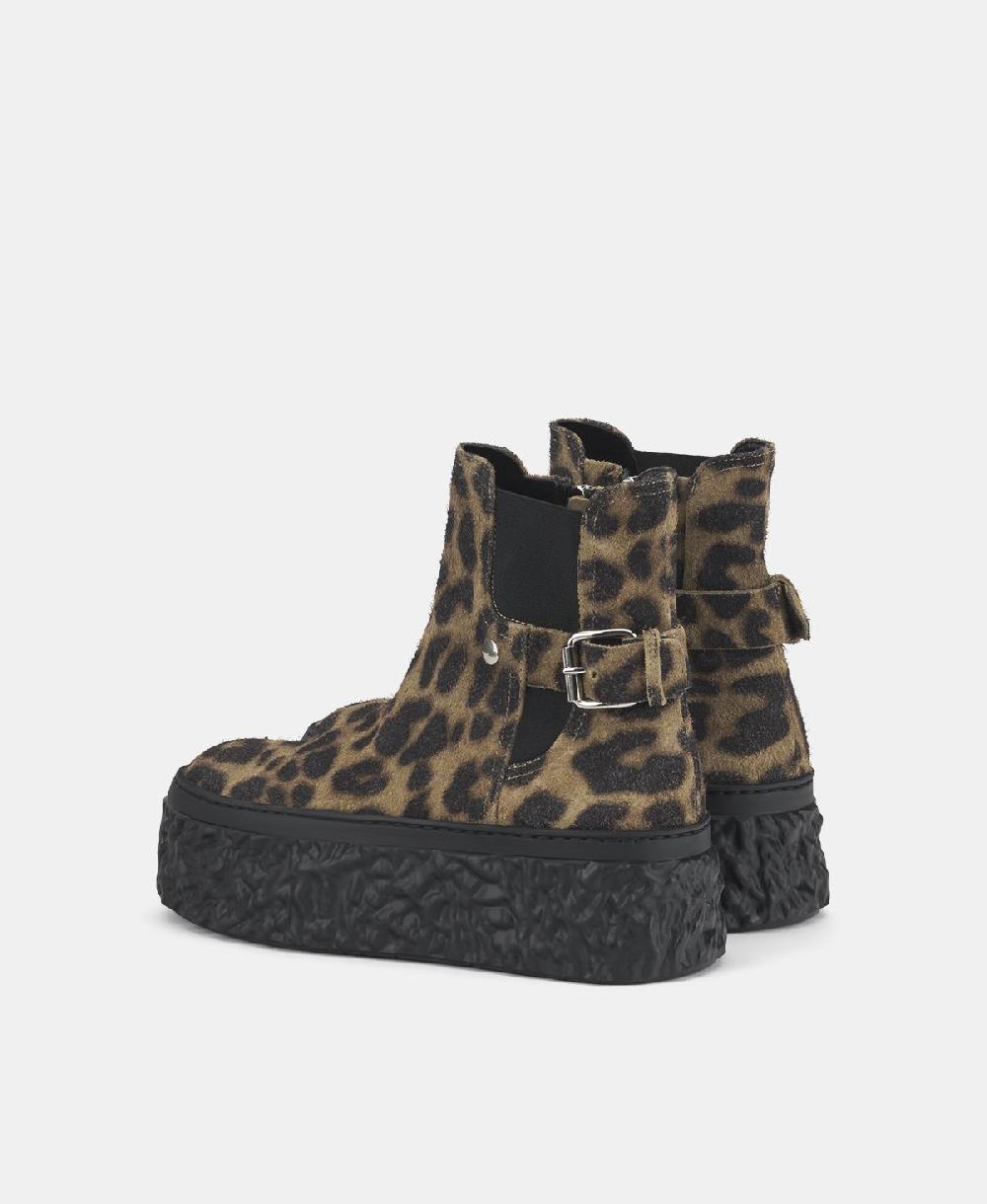 Agl Stivaletto animalier con platform Stampa leopard Magma Biker Fino Al -60%