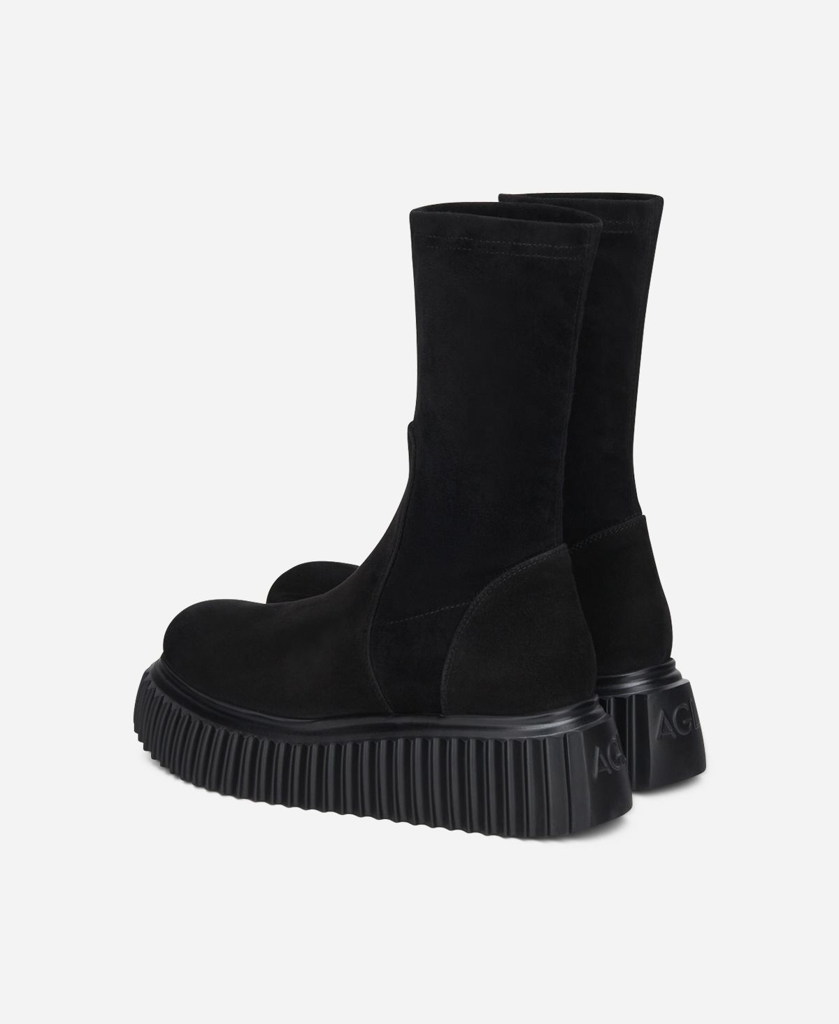 Agl Stivaletto in velour Nero MILAGROS STRETCH Sottocosto