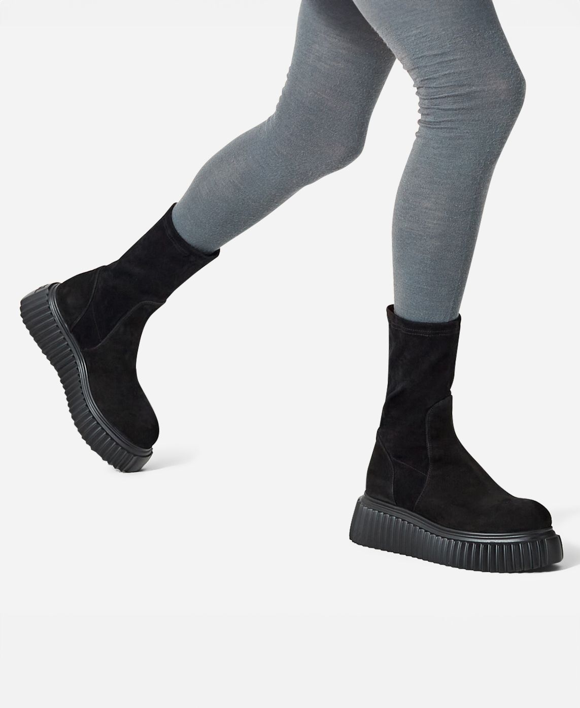 Agl Stivaletto in velour Nero MILAGROS STRETCH Sottocosto