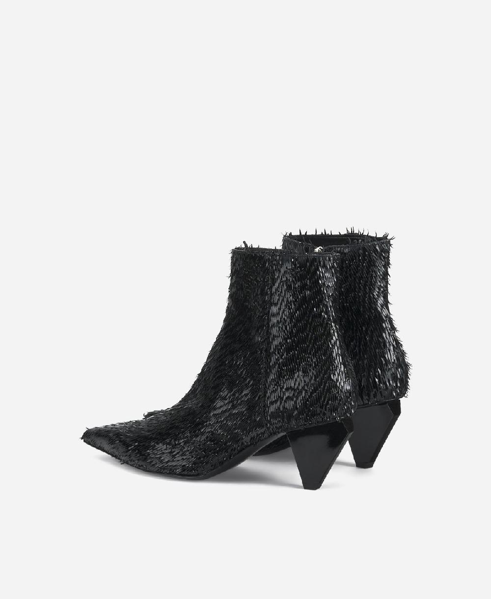 Agl Stivaletto in pelle Nero Knife Bootie Vendita Calda