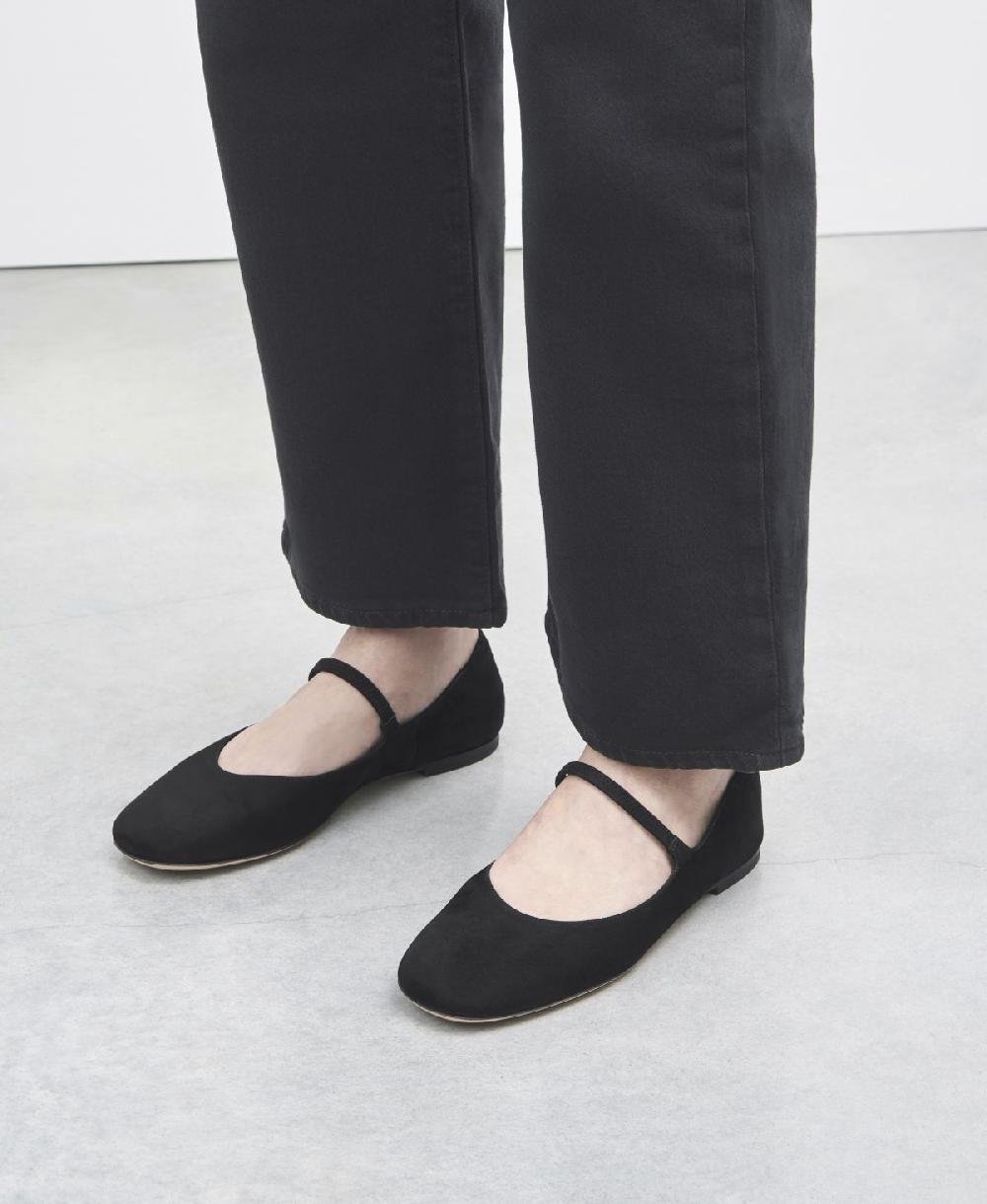 Agl Ballerina in velour Nero Iris Italy