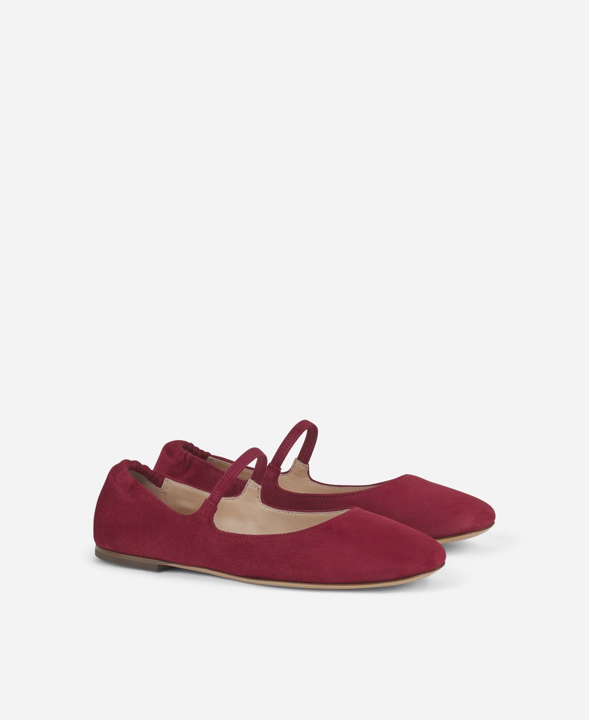 Agl Ballerina in velour Rosso Iris Italia