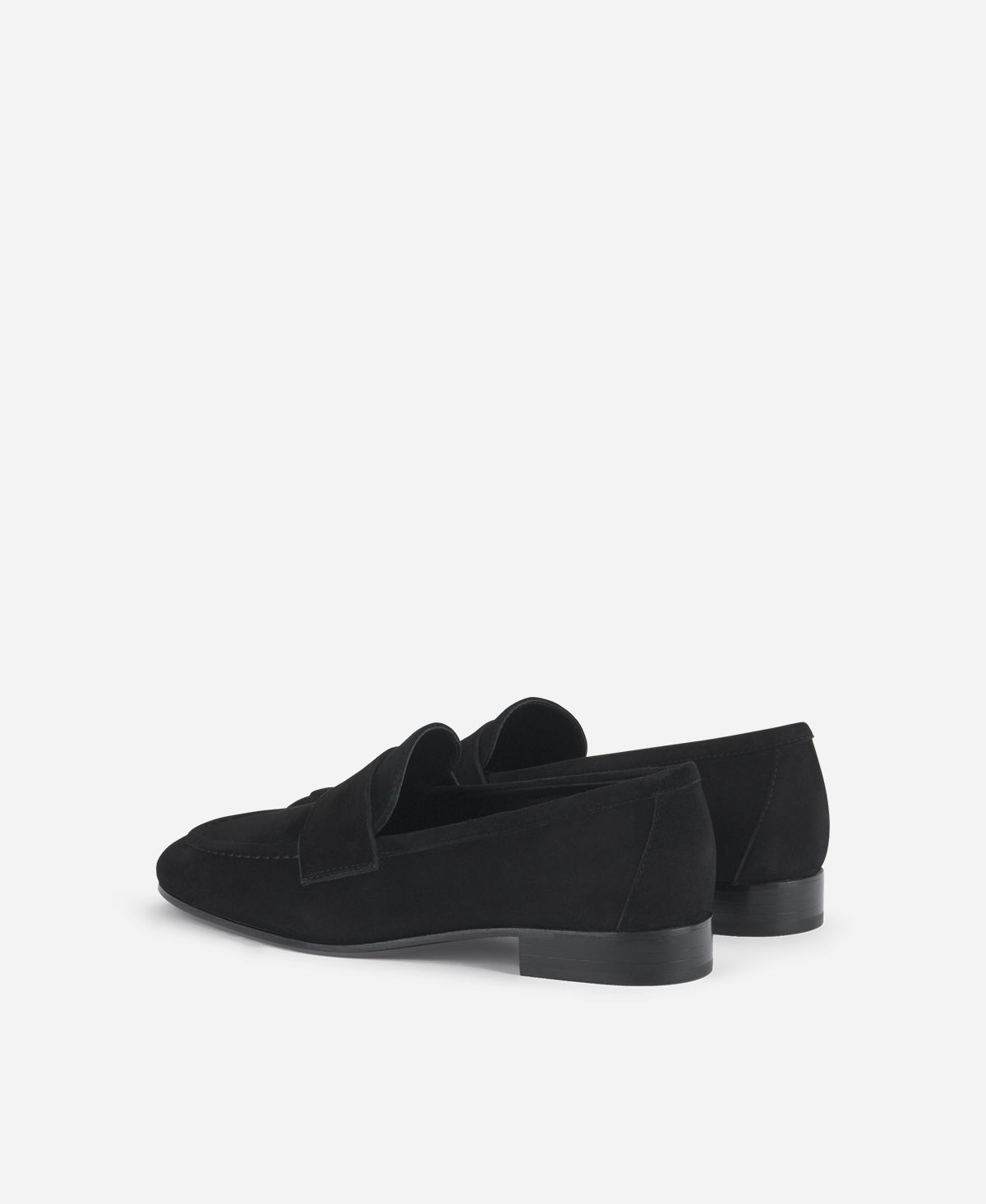 Agl Loafer in velour Nero Costanza Stitch In Linea