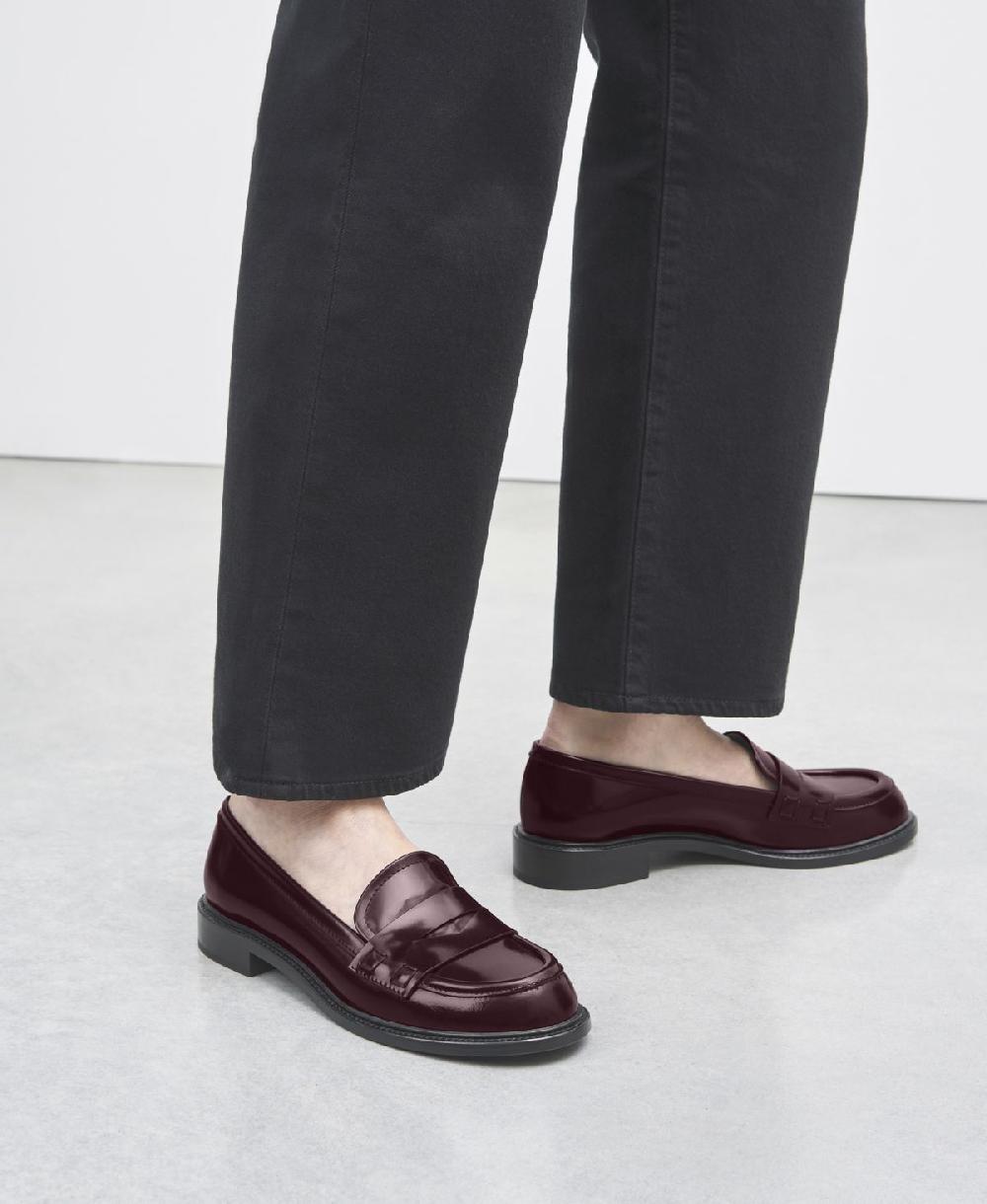 Agl Mocassino in pelle Bordeaux Olivia Pezzi Unici