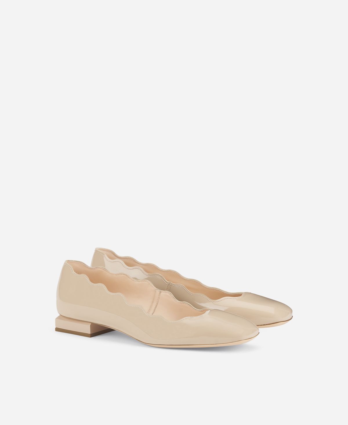 Agl Ballerina in vernice Beige Angie L Wave Affare Del Giorno