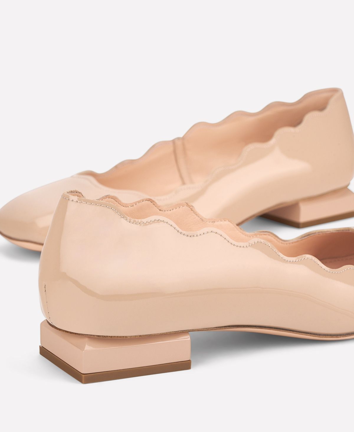 Agl Ballerina in vernice Beige Angie L Wave Affare Del Giorno