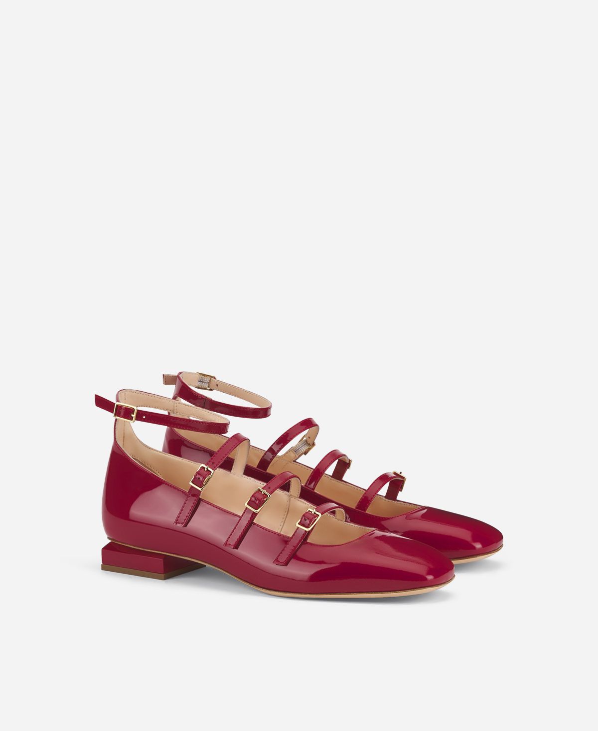 Agl Ballerina con cinturini Rosso Angie L Straps Prezzo Ridotto