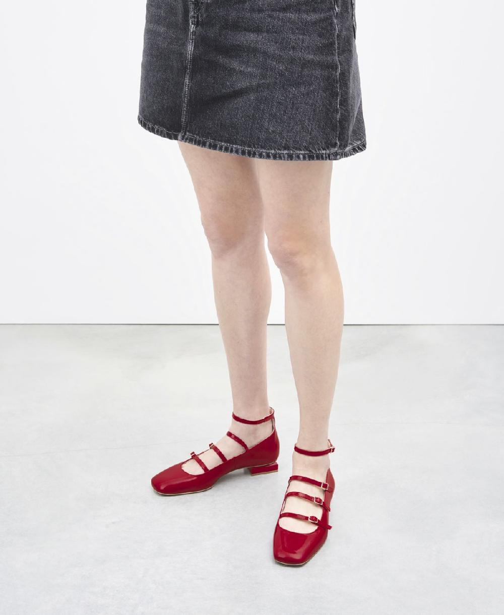 Agl Ballerina con cinturini Rosso Angie L Straps Prezzo Ridotto