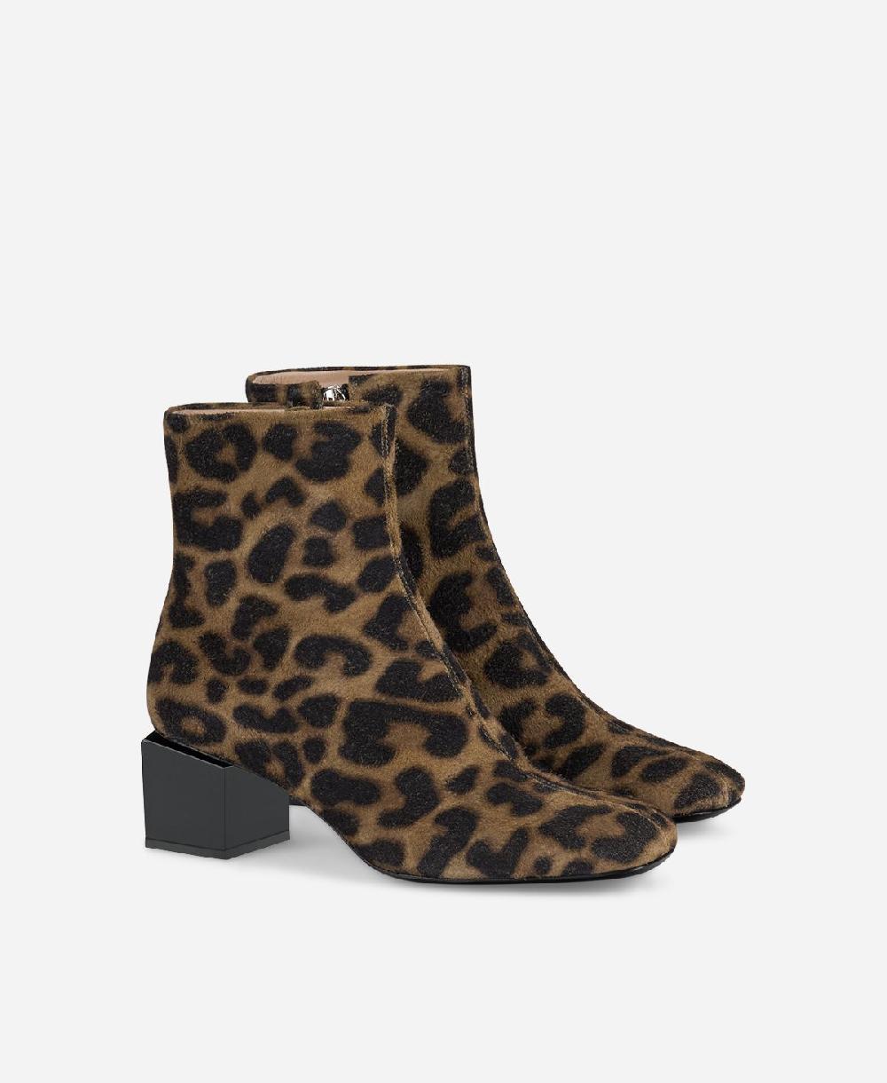 Agl Stivaletto animalier con tacco cubico Stampa leopard Angie Pure Convenienza