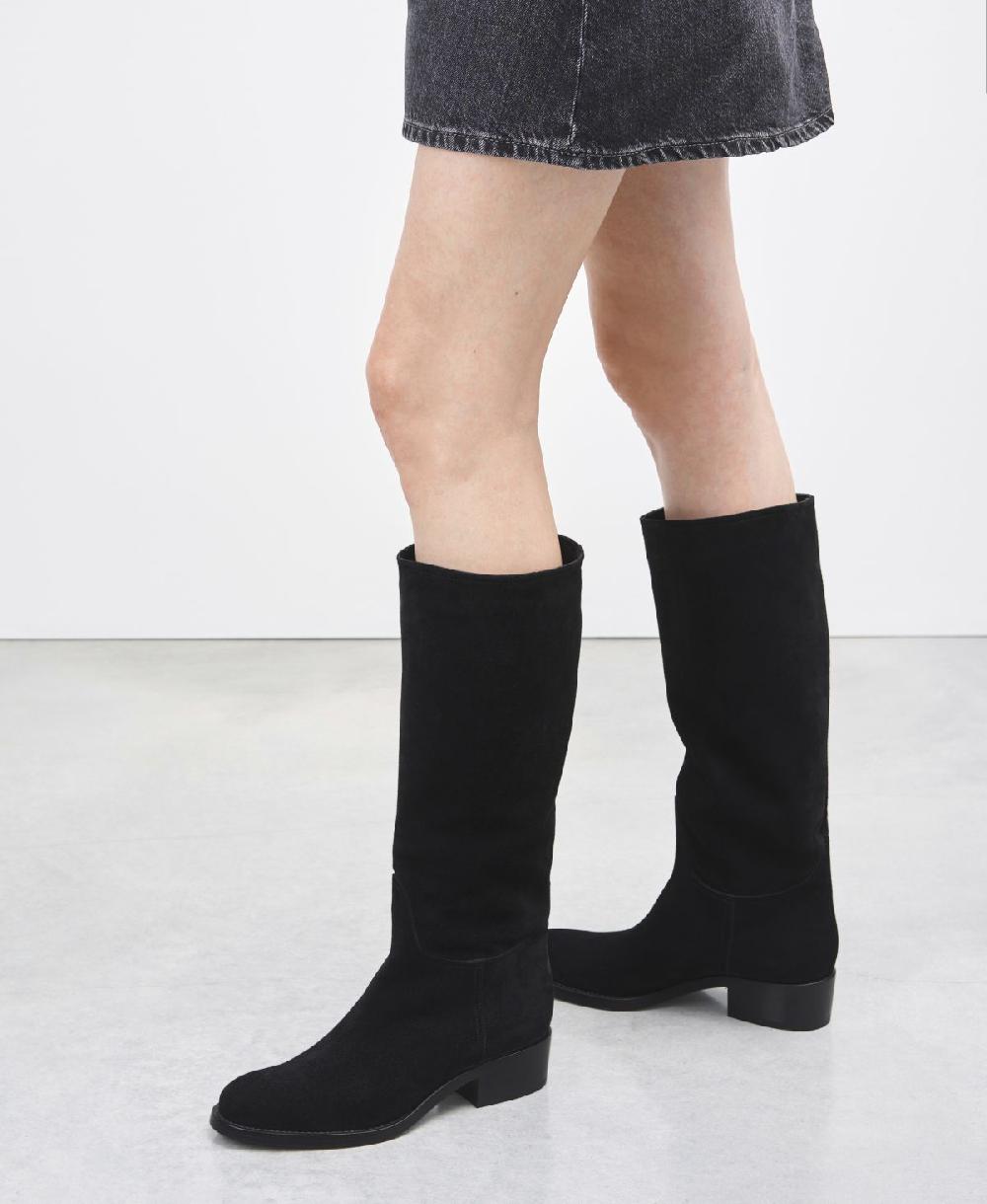 Agl Stivale in velour waterproof Nero Georgia Vendita Calda