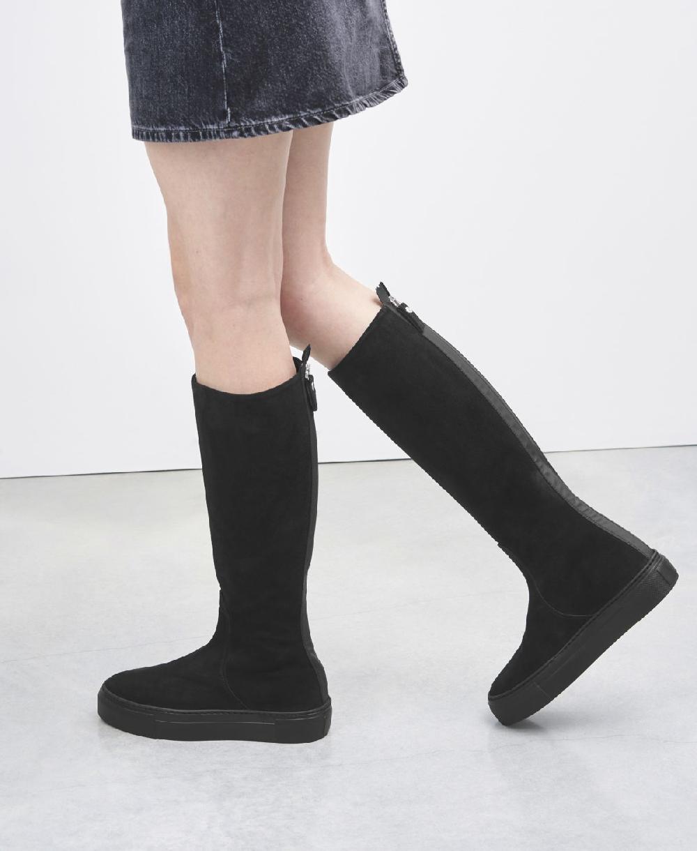 Agl Stivale sportivo in velour Nero Meghan Boot In Saldo