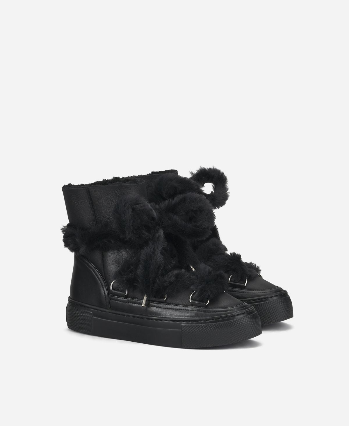 Agl Sneaker stivaletto con pelliccia Nero Kate Nuova