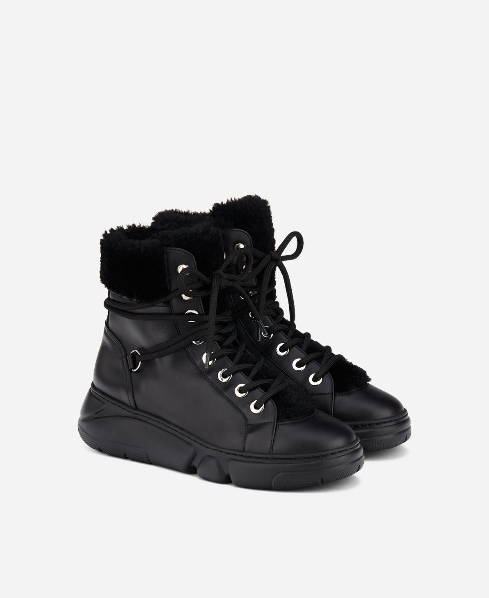 Agl Sneaker con montone Nero GISELLE Italy