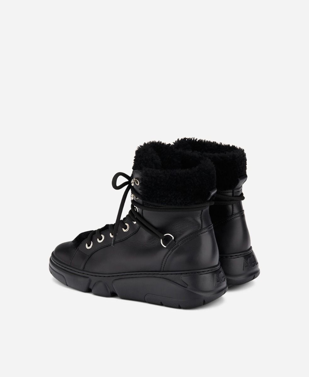 Agl Sneaker con montone Nero GISELLE Italy