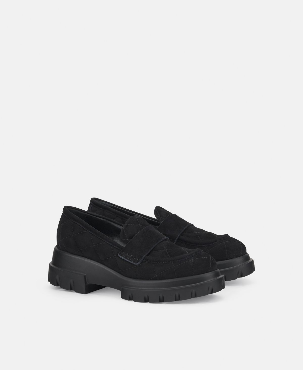 Agl Mocassino in velour Nero Celeste Matelassé Promozione