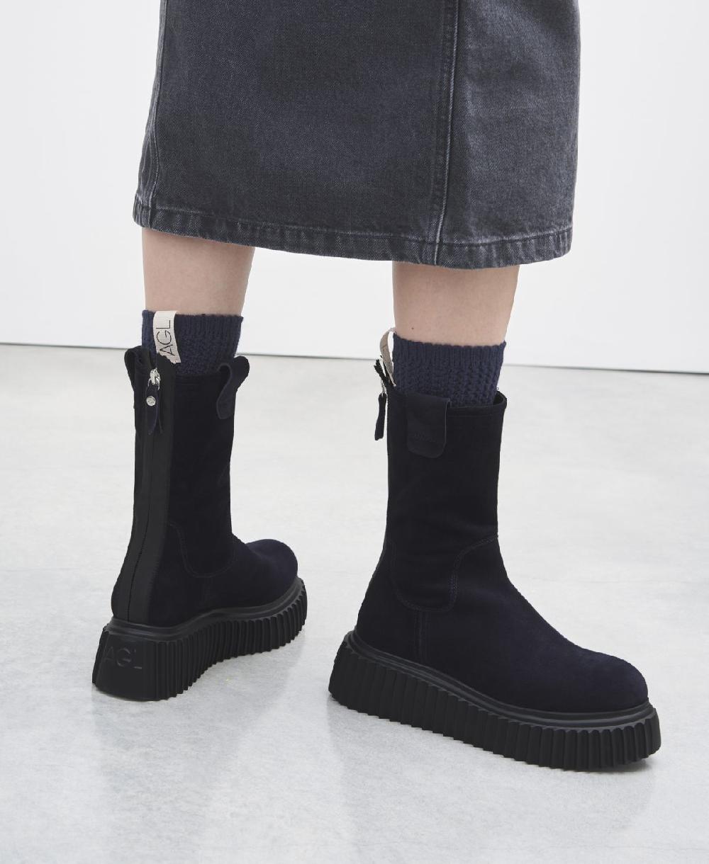 Agl Stivale in velour waterproof Blu Milagros Acquista Ora