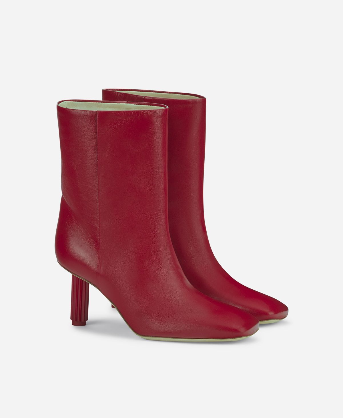 Agl Stivaletto in pelle con tacco Rosso Dorica Q Shopping Online
