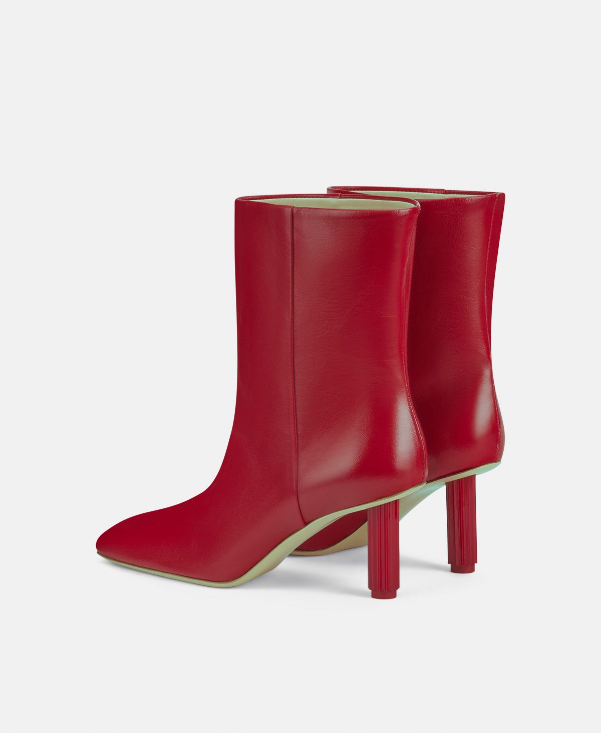Agl Stivaletto in pelle con tacco Rosso Dorica Q Shopping Online