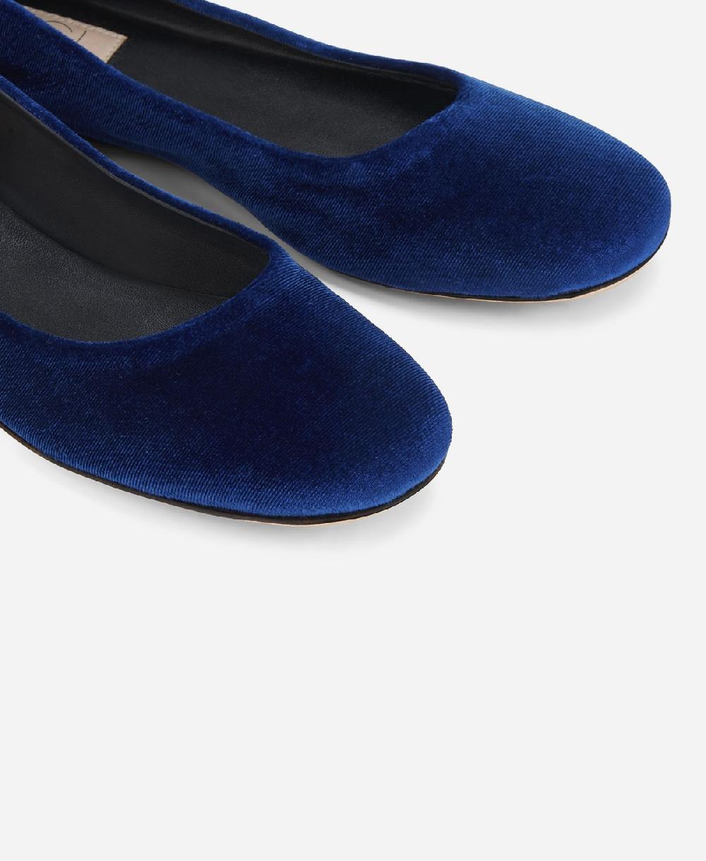 Agl Ballerina in velluto Blu Kim Sconto