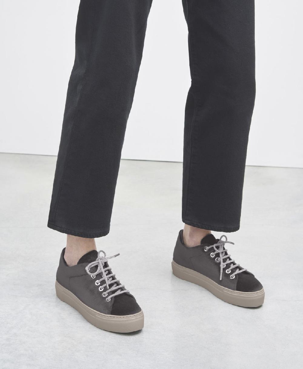 Agl Sneaker in velluto Grigio Vananda Velvet Offerta