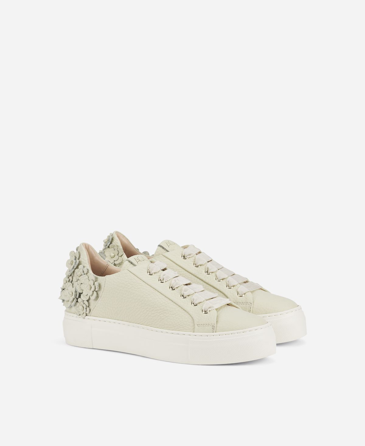 Agl Sneaker con fiori Avorio Eugenia Economico
