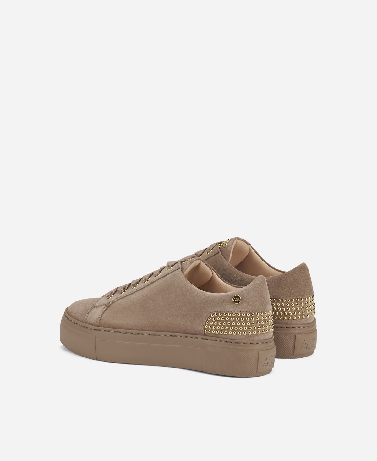 Agl Sneaker con borchie sul tallone Beige Stella Outlet