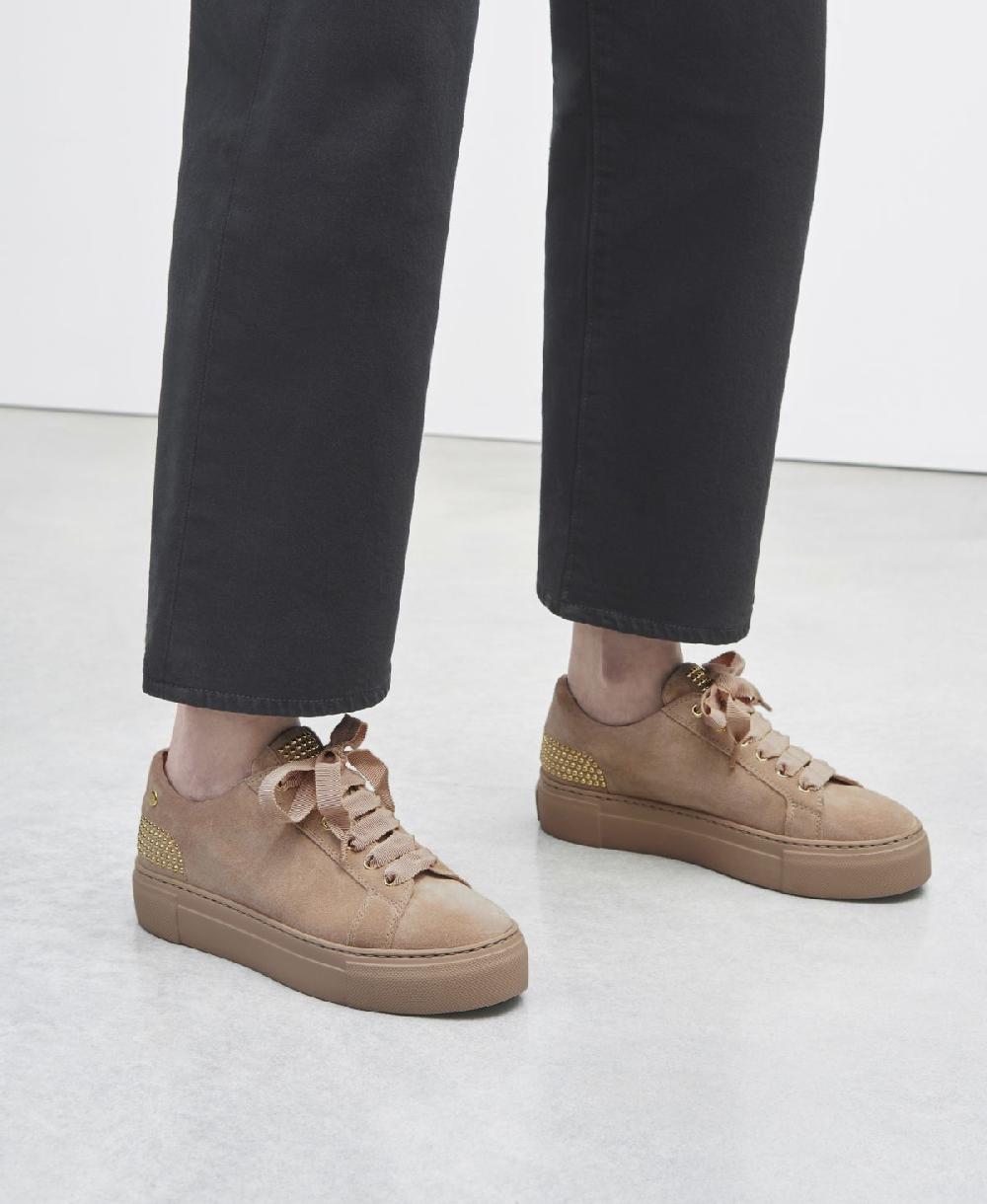 Agl Sneaker con borchie sul tallone Beige Stella Outlet