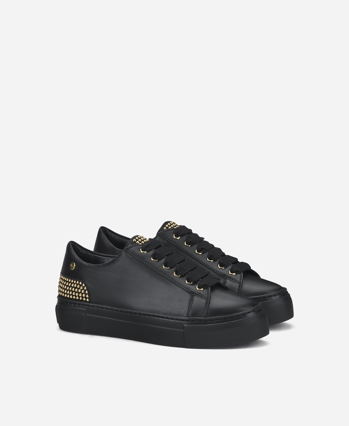 Agl Sneaker con borchie sul tallone Nero Stella In Vendita