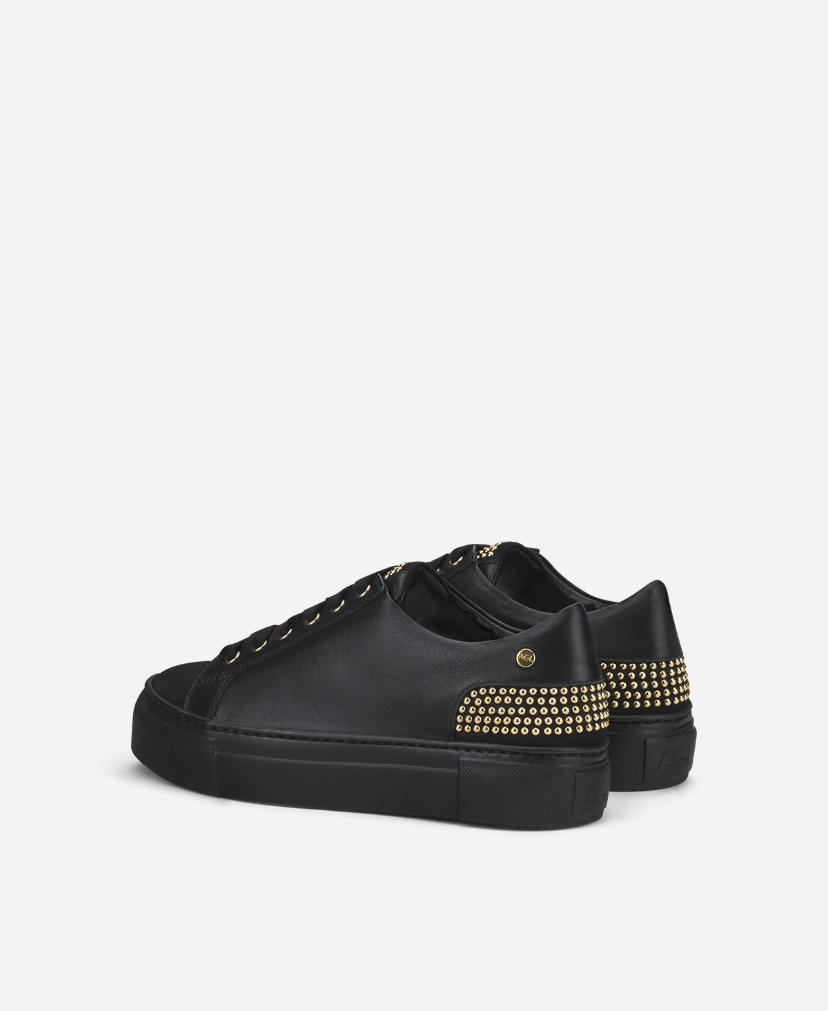 Agl Sneaker con borchie sul tallone Nero Stella In Vendita