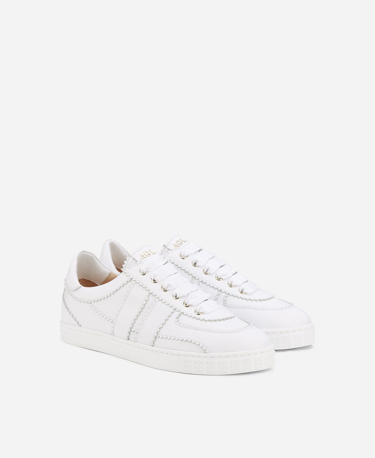 Agl Sneaker in pelle Bianco Leda Vendita Calda