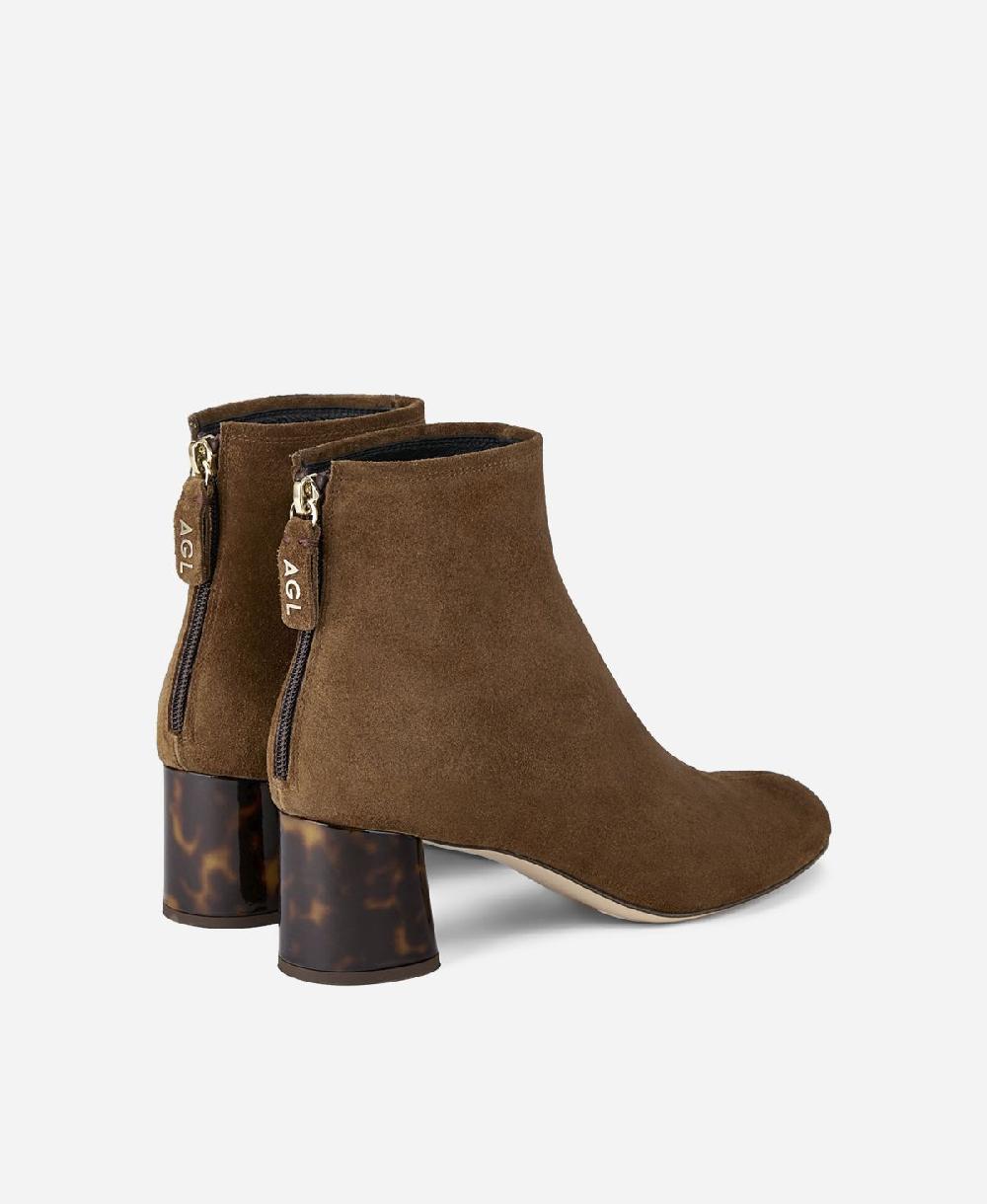 Agl Stivaletto in pelle con tacco Cuoio VETA PRECIOUS 2025