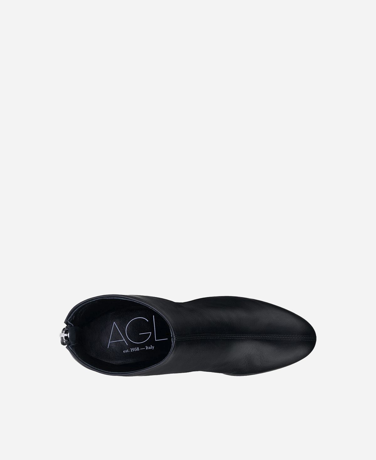 Agl Stivaletto in pelle con tacco Nero VETA PRECIOUS Italy