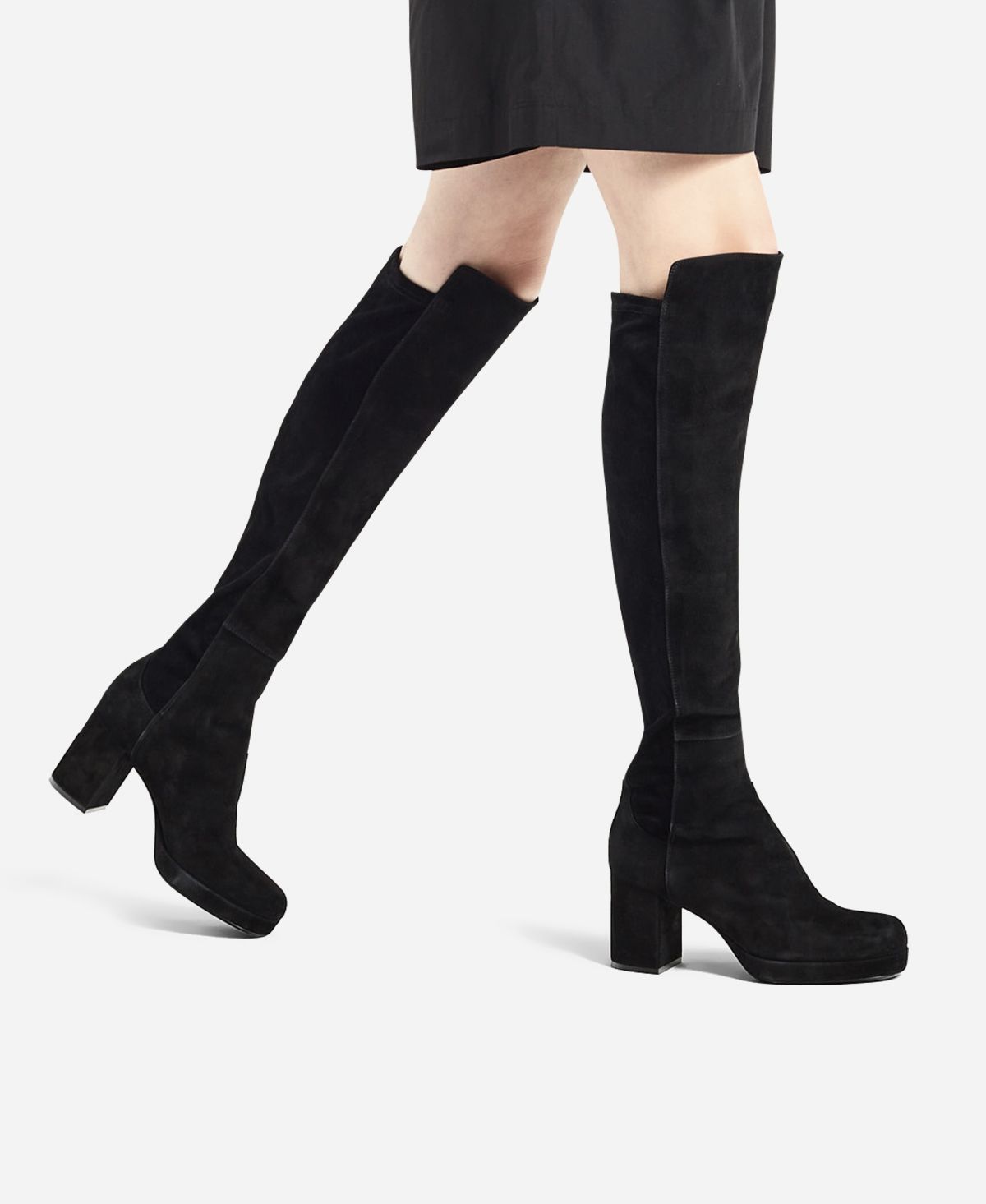 Agl Stivale in velour Nero BETTY HIGH Economico