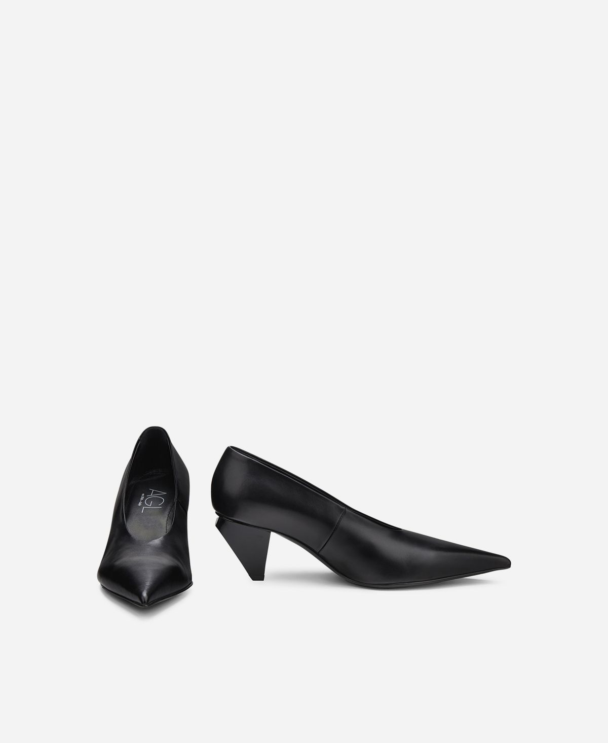 Agl Décolleté in pelle Nero KNIFE PUMP Spedizione Gratuita